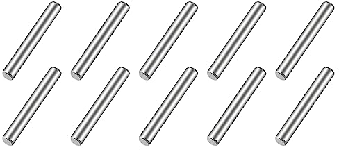 QUARKZMAN 3mm x 20mm Tassello Perni, Acciaio inossidabile x 25pz Cilindrica Perno，Spina Centraggio Perno di Supporto in Metallo per Fissaggio meccanico Industria, [Argentato]