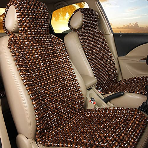 Holzperlen Sitzbezug | Massage Holzkugel Sitzauflage Sitzmatte Sitzaufleger | Autositzkissen Für Auto, LKW, Büro 45x130cm