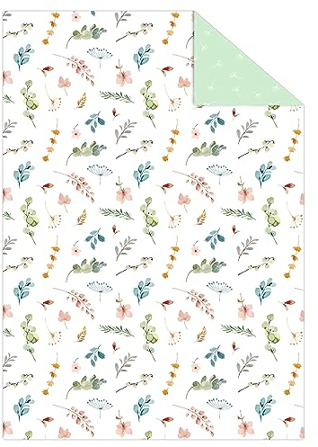 Ursus 11354601F - Fotokarton, Flower Time, Blumen, DIN A4, 300 g/m², beidseitig bedruckt mit verschiedenen Motiven, aus Frischzellulose, zum vielseitigen Basteln
