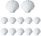 Acboor 12 Stück Jakobsmuschel, 10-11cm Muscheln Muschelschalen Große Deko Muscheln Natürliche Muscheltasche Jakobsmuscheln Küchendekoration Snackdekoration Handwerk für Metall, Keramik, Gravieren