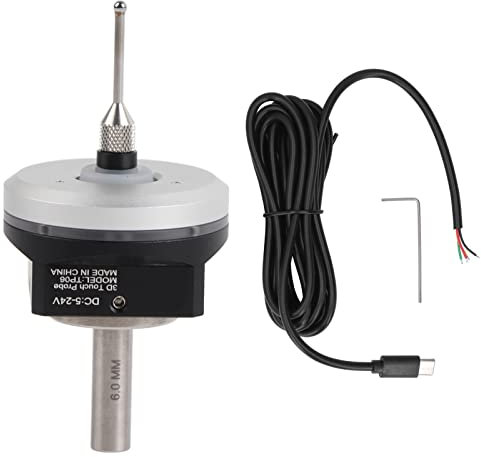 V6-Version TP06 3D-Kantensucher Hochpräziser Kantensucher Wolframstahlkugeln für Mach3 CNC GRBL-Geräte DC 5~24 V Edelstahl Wolframstahl Aluminiumlegierung mit Schraubenschlüssel