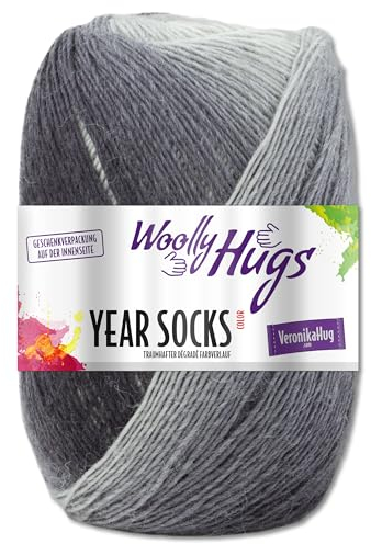 Frida's Wollhaus Woolly Hugs 100 g Year Socks Sockenwolle Sockengarn Farbverlauf 17 Farben (12 | Dezember)