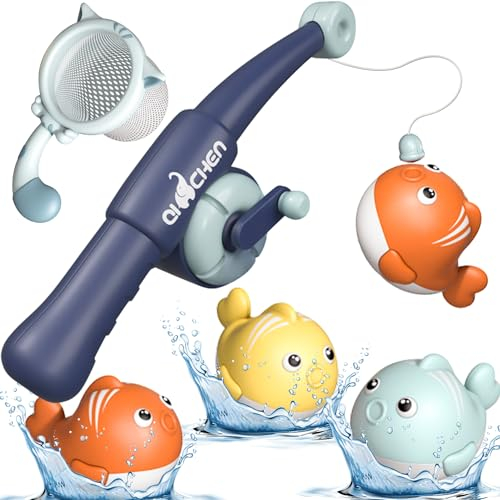 ZDNT Juguetes Baño Bebe,Juego de Pesca Magnético con Red,Juguetes Bañera Bebe,Juguete de Baño,Juguetes Bañera Flotantes,Juguetes Educativos para Bebes Regalo 1- 6 AñOs