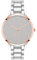 NINE WEST Women's Crystal Accented Bracelet Watch Silver/Rose Gold
