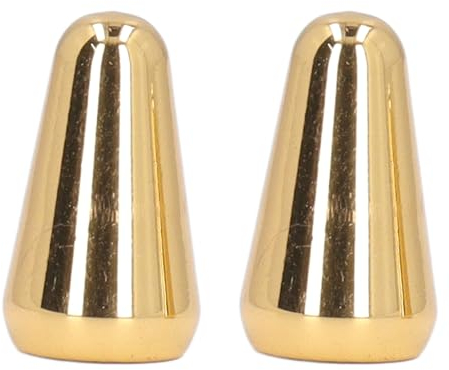 2PCS Gitarren-Pickup-Schalter-Kappen für ST-TL-Stil E-Gitarren Standard-Gewinde 3-Wege-5-Wege-Kippschalter-Knopf-Spitze Ersatz (GOLD)