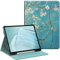 FINTIE Custodia per iPad Air 13 Pollici (M3) 2025 / (M2) 2024 con Portapenne, Multi-angli Slim Fit Folio Cover Case con Pocket e Auto Sveglia/Sonno, Blossom