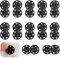 Lusofie 12er Set 21mm Metall-Druckknöpfe Schwarz zum Annähen, für Kleidung, Rucksäcke, DIY-Projekte