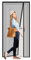 Magnétique Fly Moustiquaire Porte, 165x210cm, Magnétique Moustiquaire Porte Aimant De Sourdine Fermé Automatiquement Convient - pour Porte Fenêtres Terrasse, Noir