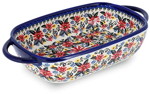 Ceramic Baking Dish For Oven, Small Casserole Dish With Handles, Ceramic Oven Bakeware-chrysanthemum-rectangle 700ml