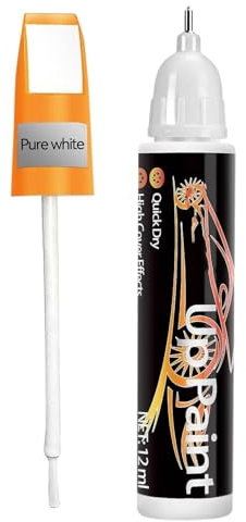 Auto Lackstift, 12ml Auto Reparatur Lack Auto Pinsel, Lack Reparatur, Auto Kratzer Reparatur Stift, Lackstift Auto Lack Reparatur für Auto Kratzer Reparatur, Weiß Rot Schwarz (Weiß)