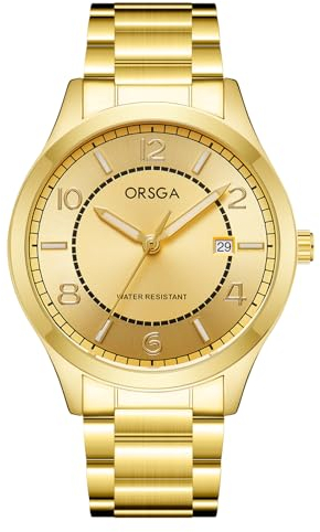 CIVO Uhren Herren Gold Armbanduhr: Analog Quarz mit Datum Herrenuhr - Edelstahl Wasserdicht Herren Uhr