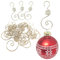 com-four® 12x Premium Kugelaufhänger für Weihnachtsbaumschmuck - Aufhänger für Christbaumkugeln - Perfekt für Weihnachtskugeln