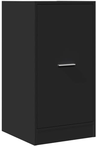 vidaXL Apothekenschrank, schwarz, 40 x 41 x 77,5 cm, aus Spanplatte, Apothekenschrank, Apothekenmöbel, Schrank mit Schubladen für Apotheken