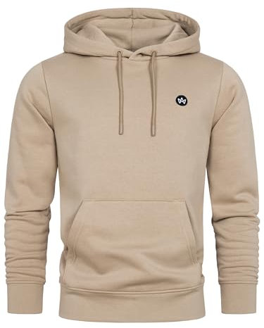 KRONSTADT Herren KSLars Hoodie Sweatshirt mit Kapuze aus Baumwollmix | Kapuzenpullover für Männer Chinchilla, L