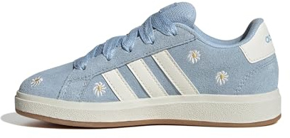 adidas Unisex Children's Grand Court 00s Shoes Kids, Sky blue transparent white broken rubber, 34 EU
