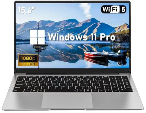 FUNYET Computer portatile da 15,6 pollici Celeron N4000, Windows 11, portatile 8 GB RAM LPDDR4 256 GB SSD, convertibile 180 °Portatile Laptop IPS FHD Schermo 1920 x 1080, BT5.0, USB3.0, HDMI, TF Card