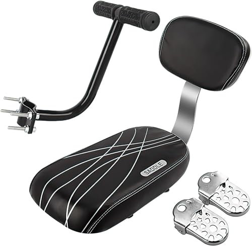 Shayson Fahrradsitz Kinder Hinten, Fahrrad Rücksitz Kinder Zubehör Set, Kindersicherheit, Fahrrad-Rücksitzpolster, Armlehne, Fußstütze, Set für Mädchen, Freundin, Frau, Mann Kind