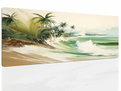 DXomhl Tappetino Scrivania Grande Painting Tappetino Mouse Gaming XXL Sottomano Scrivania 1600x800x4mm Grande Tappeto Scrivania Pad Impermeabile Antiscivolo Copri Scrivania per Computer Pc Laptop 864