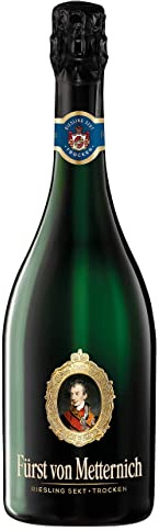 Fürst von Metternich Riesling Sekt Trocken (1 x 0,75 l) Deutschlands beliebtester Premiumsekt, aus deutschen Rieslingweine, Anbaugebieten in Rheinhessen, Rheingau & Pfalz, ausgeprägte Fruchtaromen