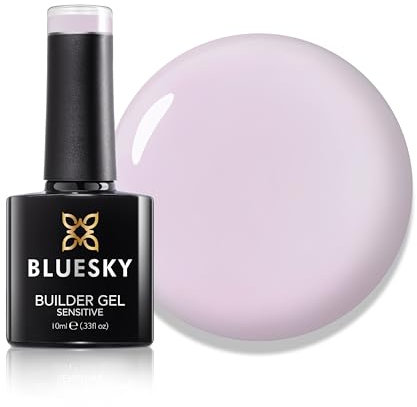 Bluesky All in One Fast & Easy Builder Gel Sensitive 10ml, Purple Fantasy - Pale Lilac, Nail Strengthener and Extender for Sensitive Nails, Requires Curing Under LED UV Nail Lamp