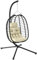 Outsunny Rattan Hanging Egg Chair, Foldable Wicker Hammock Swing Chair with Cushion, Stand, Adjustable Height, Head Pillow, Steel Frame for Garden Patio Indoor Outdoor, Cream White