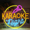 Karaoke Night Neon LED Schild Musikzimmer Deko Dimmer Karaoke Bar leuchtreklame für Wanddekoration Live On Air Neonlicht Bar Open Neon Wandlicht für Musikbar Studio Spielzimmer Dekor