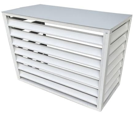 Klimaanlagenabdeckung, Dekorativer Sichtschutzzaun Für Den Außenbereich, Klimaanlagen-Schutzabdeckung Aus Aluminiumlegierung Für Außengeräte, Gehäuse Zum Abdecken Klimaanlagen,B,110*80*60cm