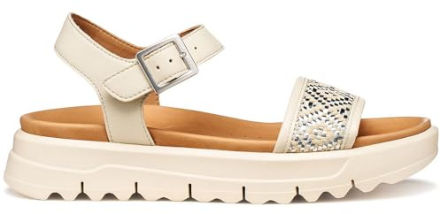Geox Sandalo da donna D XAND 2.1S C Wedge Sandal, papiro, 38 EU