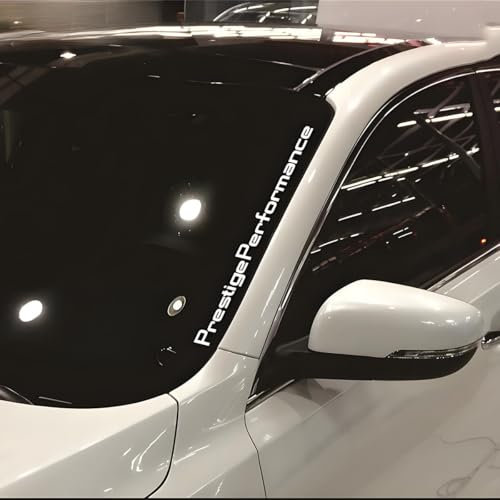 WXRNBN Windschutzscheiben-Aufkleber für Ford S Max 2006-2020 2021 2022 2023 2024 2025, Selbstklebender Auto-Windschutzscheiben Dekorative Aufkleber Aufkleber Text Sticker,White