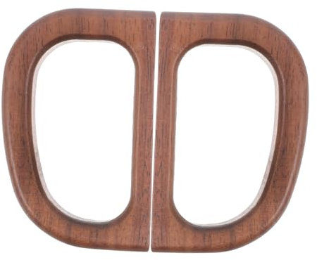 Ipetboom 2pcs Walnut Wood Mug Handle Ergonomic Replacement for Coffee Cups Comfortable Grip for Ceramic Glass Mugs Versatile Design for Home Office Use