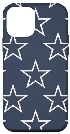 Marineblau Weiß Sterne Muster Minimal Hülle für iPhone 12 mini