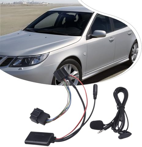 Violiica Bluetooth-Audio-Empfänger Modul, Version 5.0, Kabellos Musik streamen für Saab 9-3 9-5, AUX IN, 5-12 V, schwarz