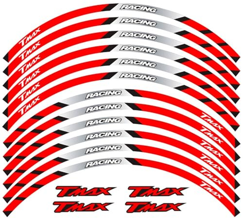 Adhesivo Reflectante Llanta De Motocicleta, Compatible con para Yamaha TMAX
