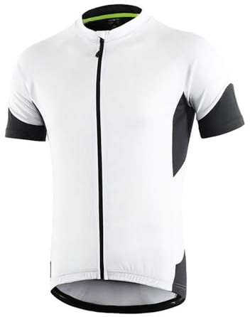 CGLRybO Men's Cycling Bike Jersey, Short Sleeve MTB Shirts with 3 Rear Pockets-Breathable,Smooth Zipper Biking Shirt