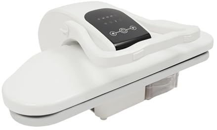 Presse vapeur professionnelle, 66 cm, 2200 W, intelligente, avec écran tactile et 5 programmes de repassage, pour chemises, pantalons, draps (blanc)