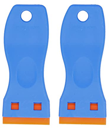 Kunststoff-Klingenschaber, ergonomisches, robustes, multifunktionales Reinigungswerkzeug für Auto-Fenster-Aufkleber, Aufkleber-Entferner, ABS-Griff, 2 Stück