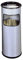 Durable 333023 Papierkorb Metall mit Ascher, entnehmbarer Inneneimer und Ascher, rund, silber