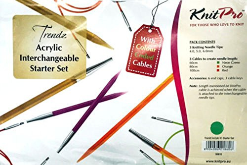 KnitPro Nadelspitzen Set, Acryl, Sortiert, 1-Pack, 1 - Pack, KP50616