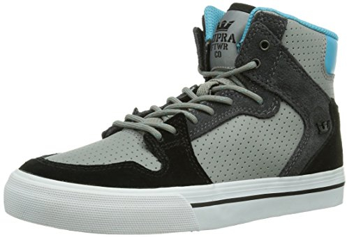 Supra Unisex-Kinder Kids-Vaider High-Top, Grau (Grey/Turquoise-White GTQ)
