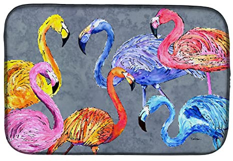 Caroline's Treasures 8871DDM Flamingo Six Senses Abtropfmatte, 35,6 x 53,3 cm, mehrfarbig