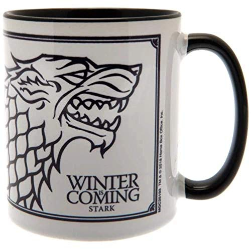 Pyramid International MGC25193 Game of Thrones (Stark) Black Coloured Inner Mug, Ceramic, 315 milliliters