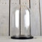 EMH Medium Glass Dome Display Cover Cloche Black Base Height 31cm