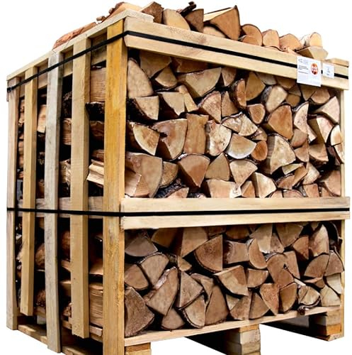 Ecoblaze Kiln Dried Hardwood Firewood (1200 Litres) - Silver Birch Logs for Wood Burners, Pizza Ovens, Fire Pits, Chimineas, Fireplaces and Campfires, Moisture Under 20%