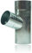 Zink Rohrabzweig 100/80 mm in 72 Grad - Fallrohrabzweig aus formsicherm Titanzink für Fallrohre