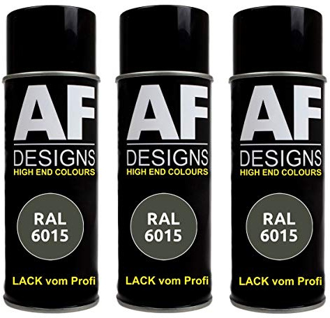 Alex Flittner Designs Bombe aérosol RAL6015 noir olive brillant, brillant | RAL6015 Lot de 3 bombes de peinture pour voiture - Noir olive brillant