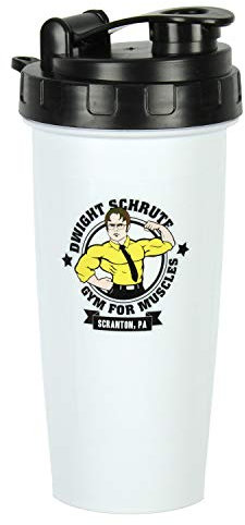 The Office Dwight Schrute Gym for Muscles 20oz Protein Shaker Bottle
