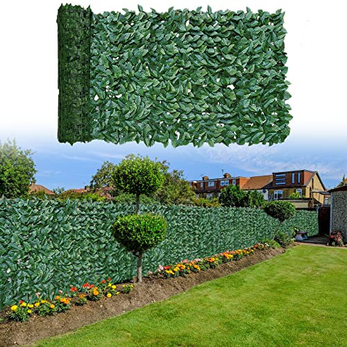 HUIMO Künstlicher Efeu-Sichtschutzzaun, Efeu-Zaun-Sichtschutz, Rolle, Rankgitter mit künstlichen Efeublättern, künstliche Hecken für Inddor im Freien, falsche Gartenwandverkleidung, Balkondekoration,