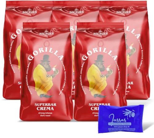 Gorilla Super Bar Crema 5x 1000g Joerges + Jassas Gebäck | Gorilla Kaffee | Gorilla superbar | Gorilla Espresso