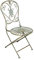 levandeo Gartenstuhl H93cm Metall Rustikal Grün Antik Klappstuhl Garten-Deko Rost Stuhl Terassenstuhl