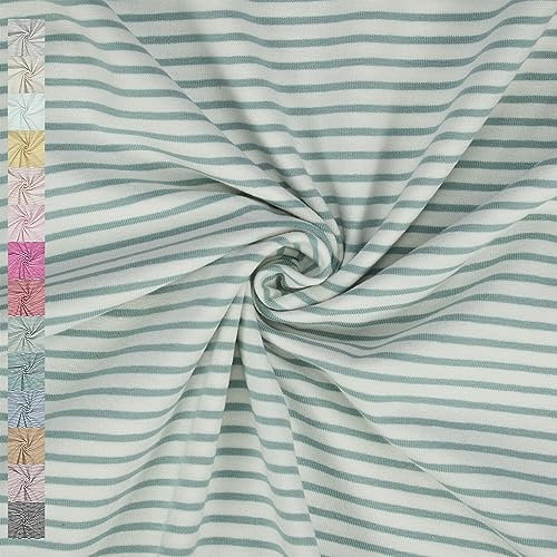 Jersey Mika, gestreift, 2,5mm und 5mm, altmint/weiß (Länge am Stück: ab 50cm / Breite: 150cm)